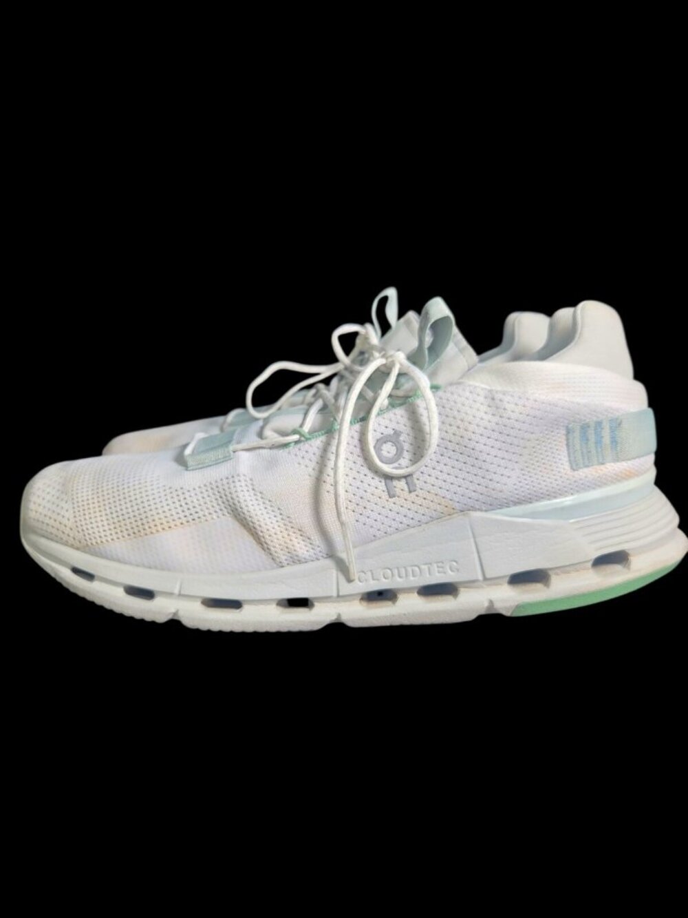 On Running Cloudnova Glacier White Green Mens Sneakers 26.97888 Size 12